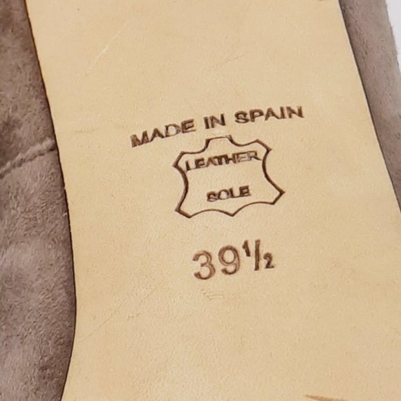 All Saints Taupe Suede Stiletto Platform Pumps SZ 39.5 - Picture 12 of 12